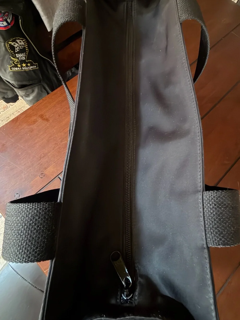 kate spade black nylon tote bag with webbed top handles